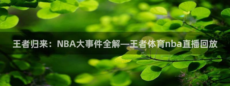 王者归来：NBA大事件全解—王者体育nba直播回放