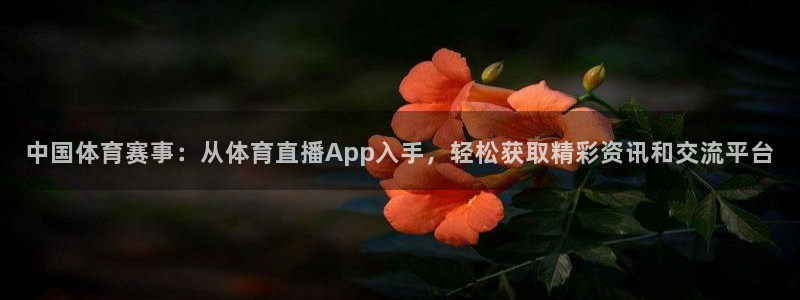 中国体育赛事：从体育直播App入手，轻松获取精彩资讯和交流平台